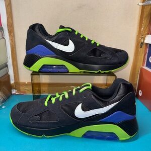 Nike  air 180 Men's Black and Lime Sneakers